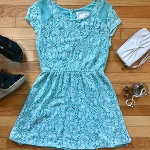 Urban Outfitters | "Revel" mint green lace dress